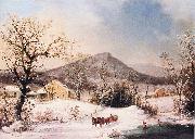 George Henry Durrie Winter in the Country, Distant Hills Germany oil painting artist